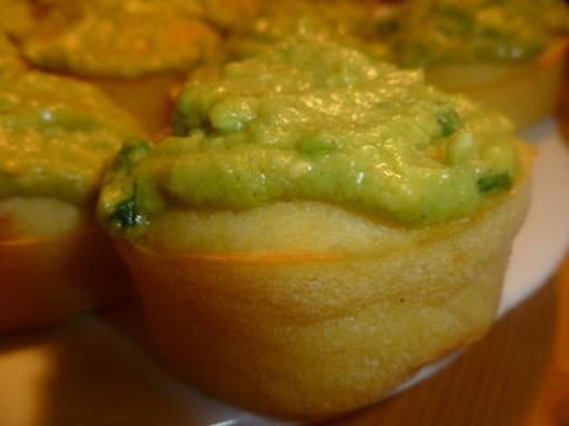 recette Muffins de maïs nappage guacamole