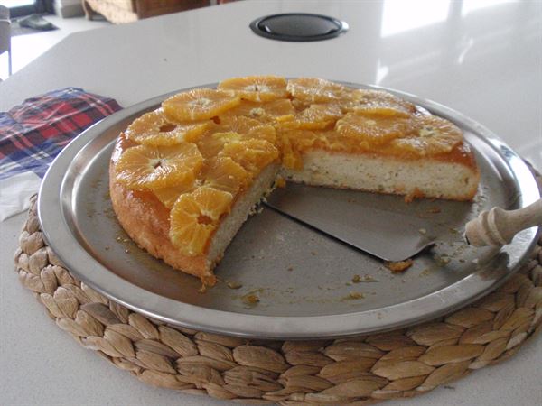 gâteau à l'orange aux blancs d'oeuf