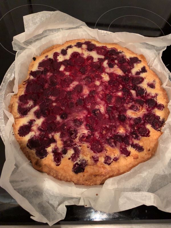 Tarte frangipanée à la framboise