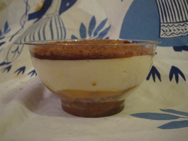 Verrines bretonnes : mousse poires caramel beurre salé