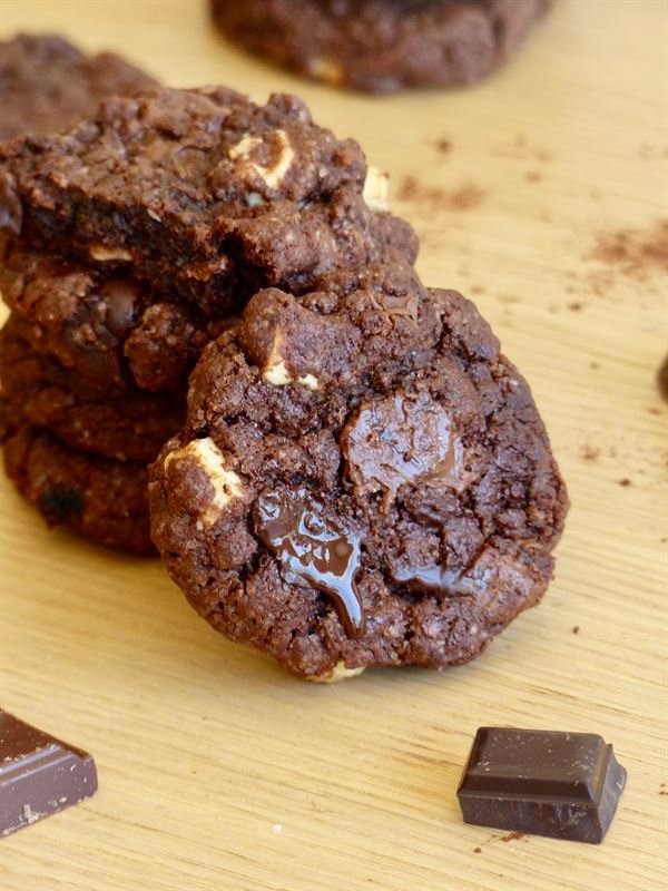 Cookies aux 3 chocolats ultra rapide