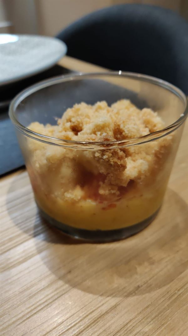 Crumble fraîcheur au pamplemousse