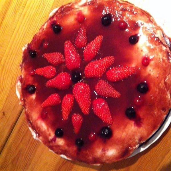 Tarte aux fraises  façon cheesecake (sans cuisson)