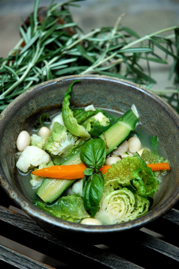 Minestrone de mini-légumes