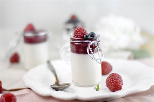 Panna cotta coco fruits rouges