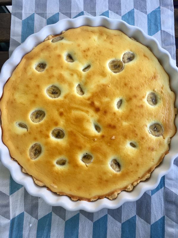 Tarte à la ricotta et bananes