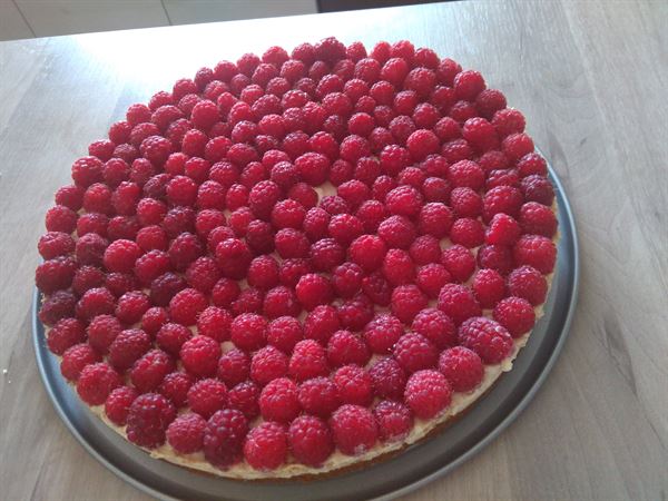 Tarte speculoos framboise