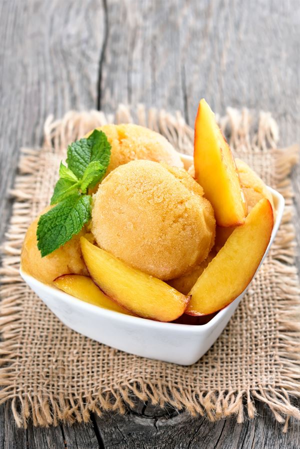 Sorbet aux pêches ultra simple