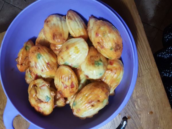 recette Madeleines chorizo poivrons