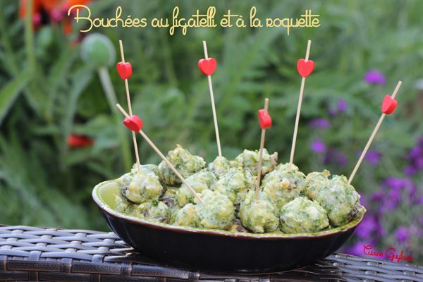 Bouchées au Figatelli et à la Roquette de Jacqueline (Aigues Mortes)
