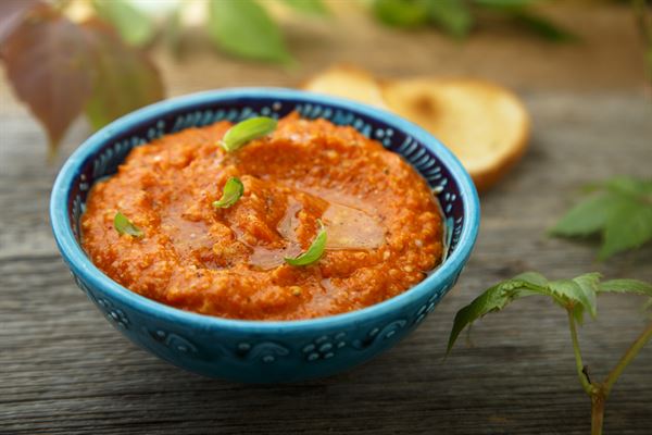 recette Caviar de poivrons aux noix au Monsieur Cuisine