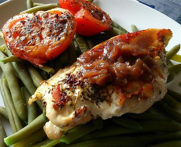 recette Escalope de dinde au confit d'échalotes