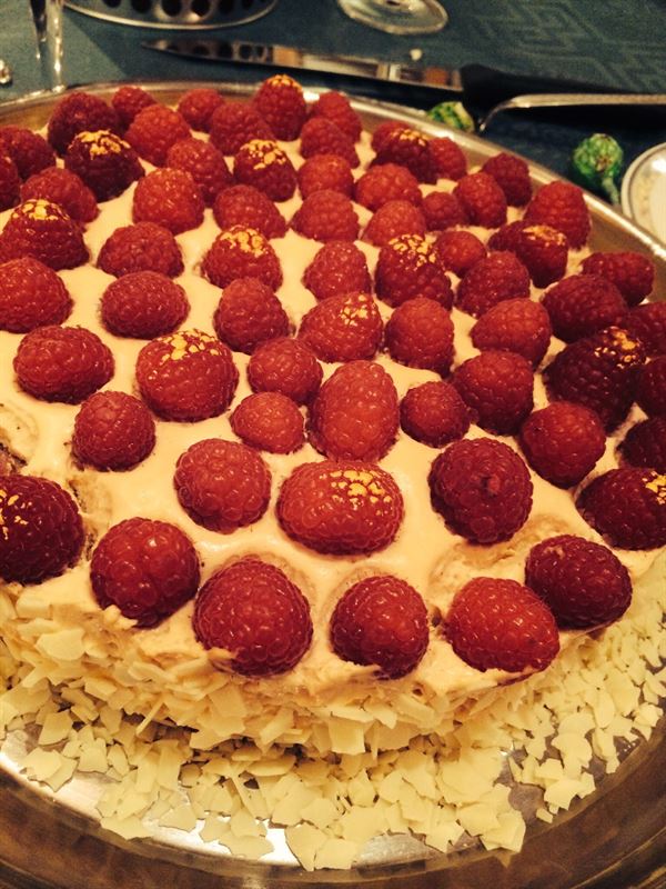 Tiramisu aux framboises (façon entremets)