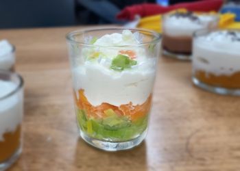 Verrine chèvre et poireaux