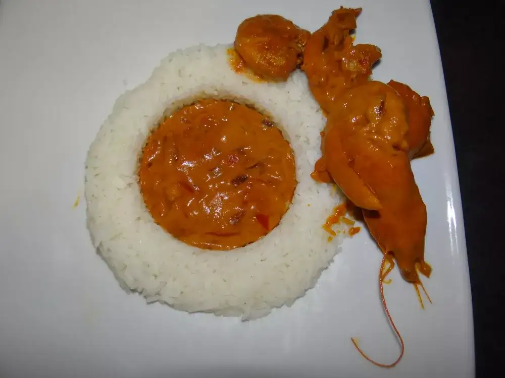 Crevettes coco poivron