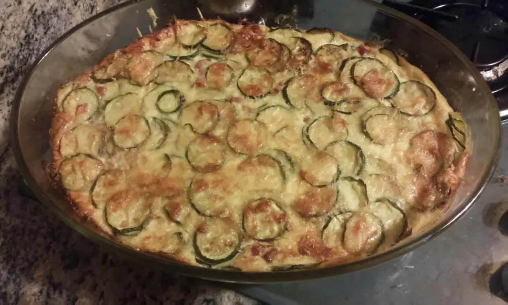 Clafoutis aux courgettes et au jambon