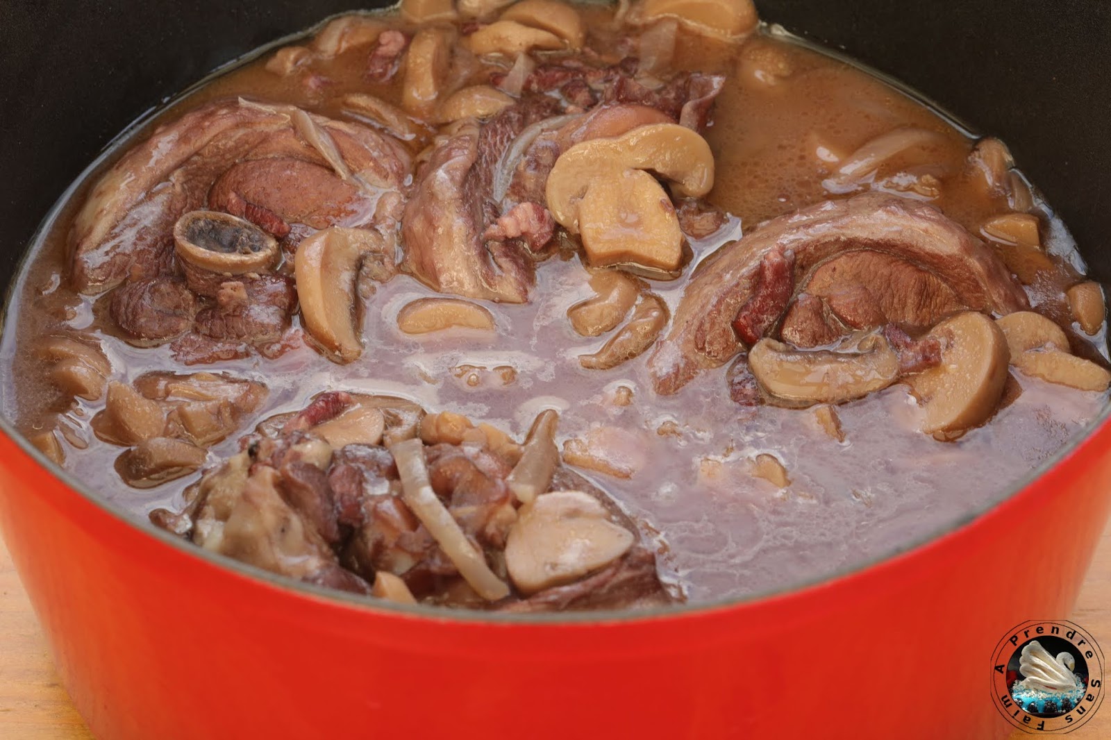 Recette de Sauté de dinde à la bourguignonne