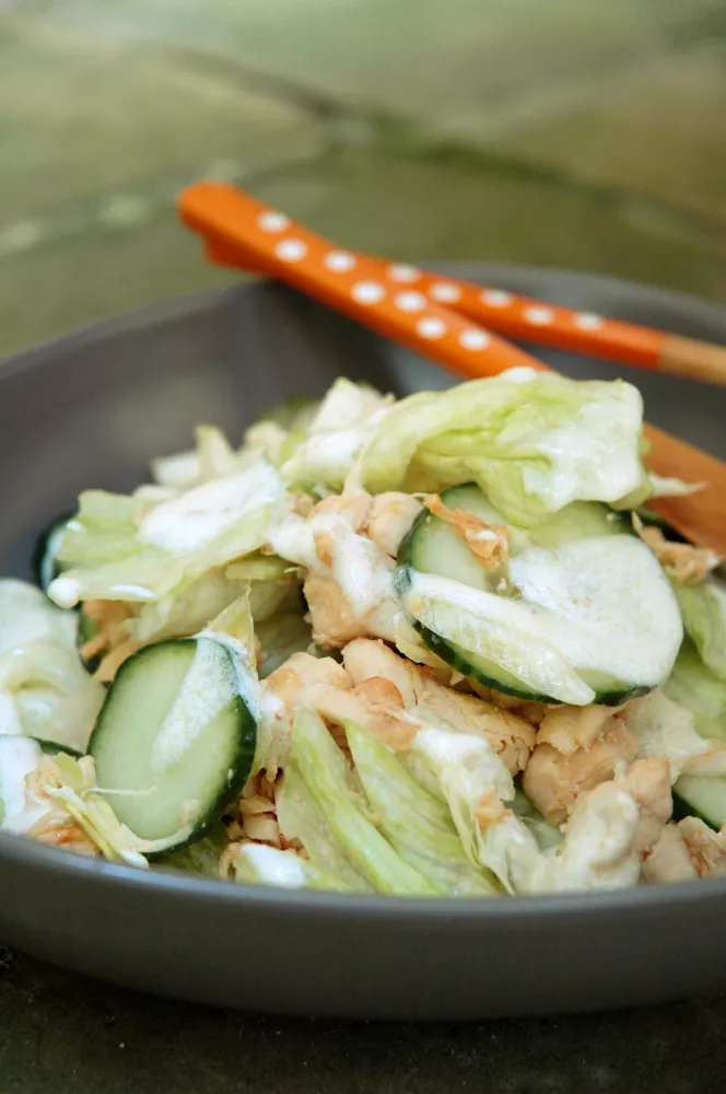 Recette de Salade de poulet sauce yaourt