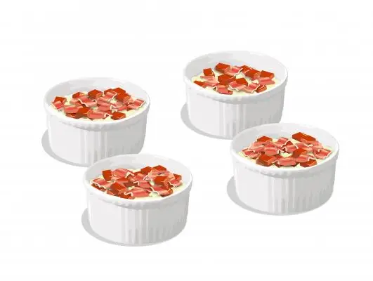 Oeufs brouillés tomates bacon