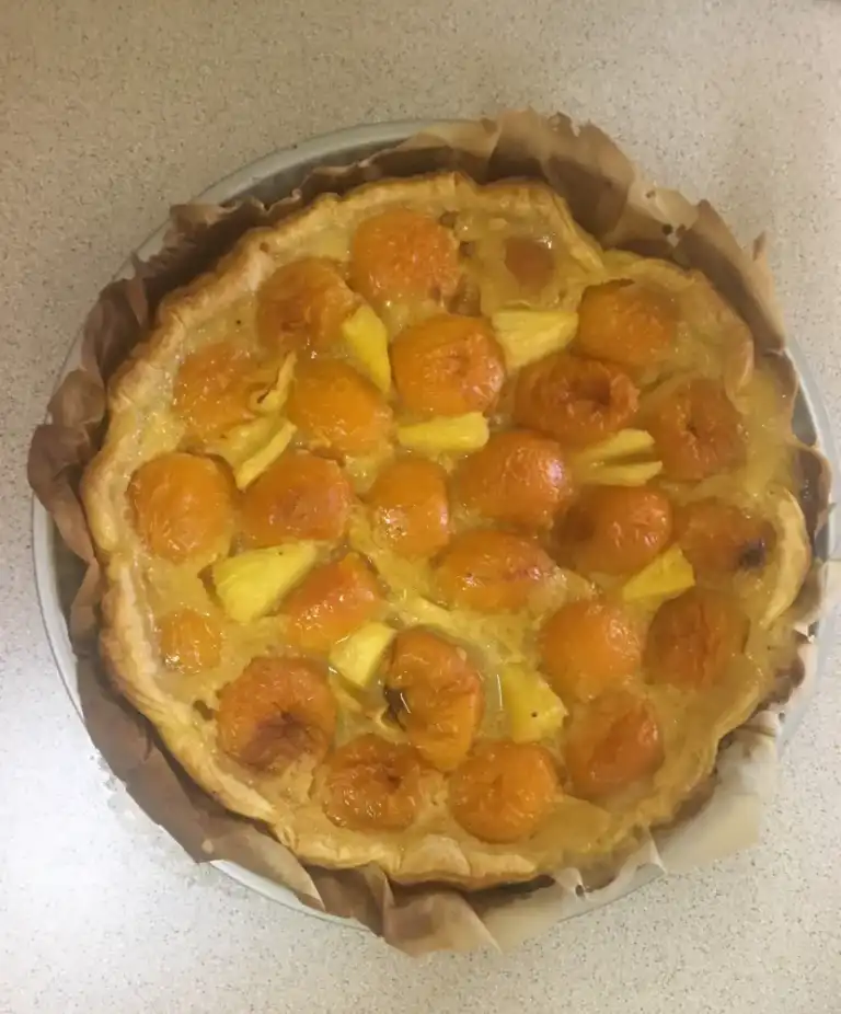 Tarte à l'abricot et ananas
