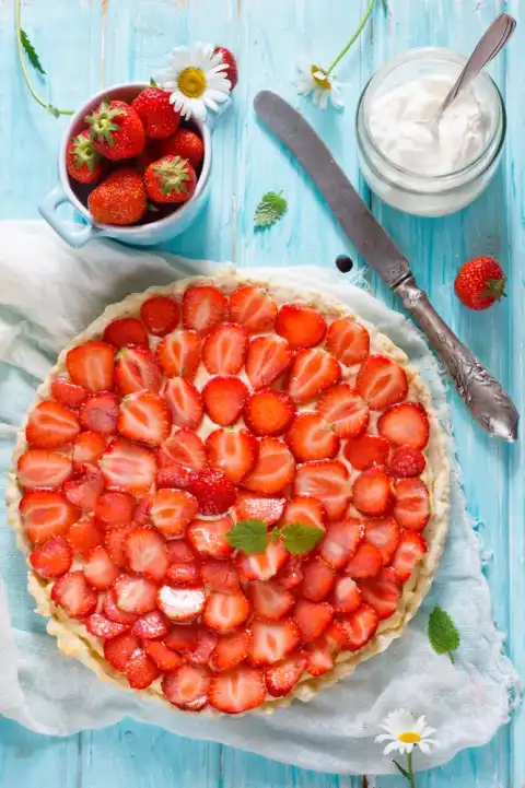 Tarte aux fraises et mascarpone