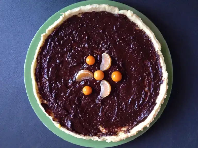 Tarte clémentine et chocolat