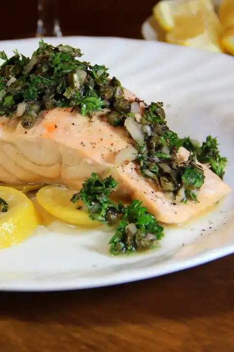 Saumon à l'échalote au companion