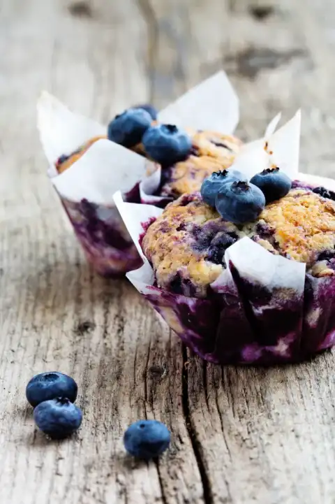 Petits muffins d'automne aux myrtilles