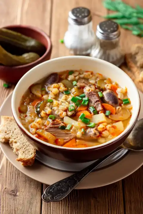 Potage à l'orge et à la viande des grisons au cookeo