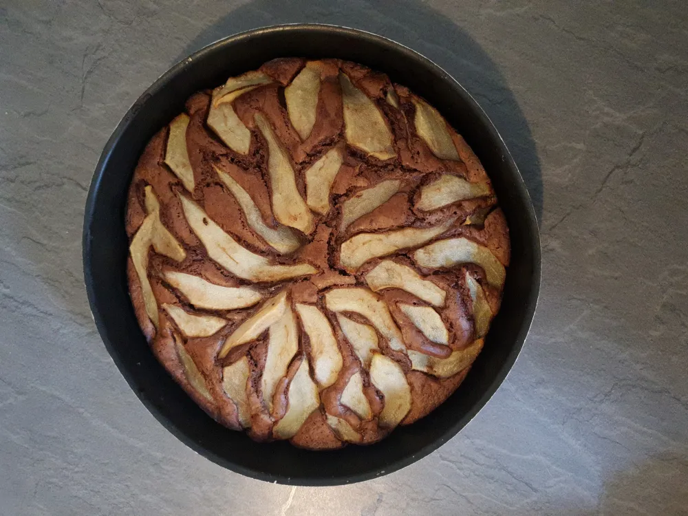 Fondant au chocolat et aux poires