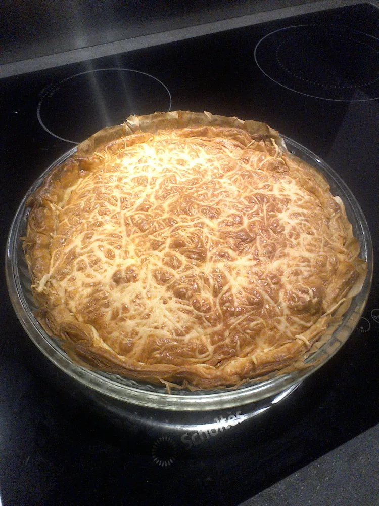 Tarte soufflée au fromage à fondue