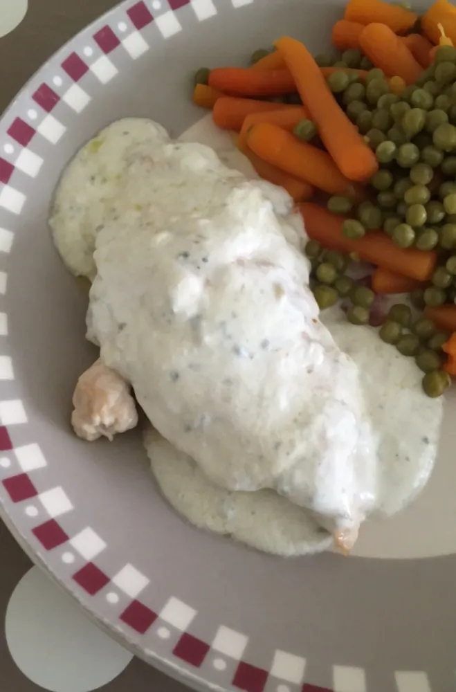 escalopes de dinde  sauce au roquefort