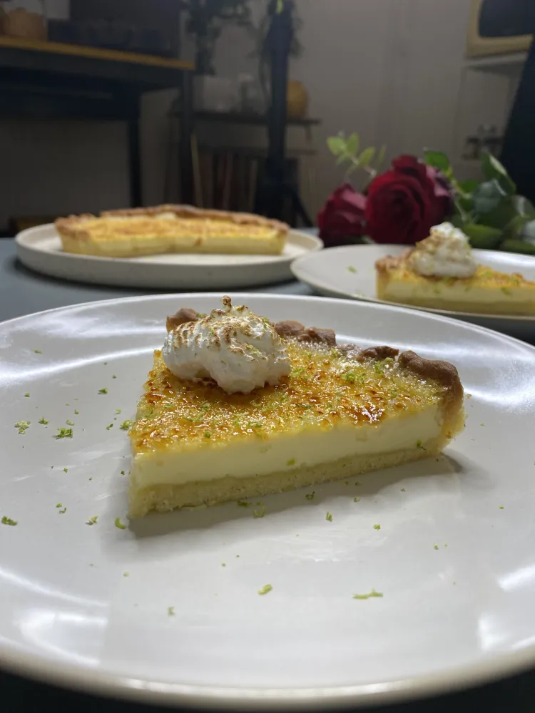 Tarte crème brulée meringue italienne (the love pie)