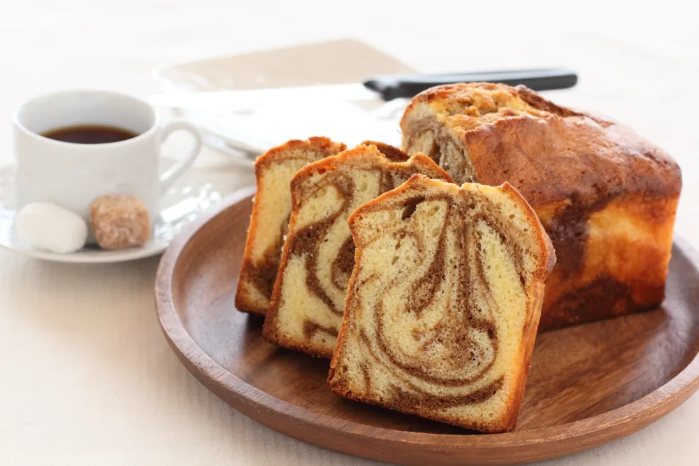 Gâteau marbré vanille chocolat