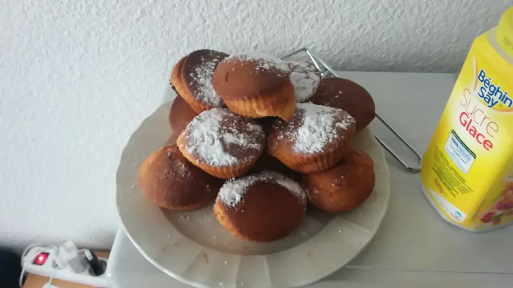 Muffins smarties - chocolat blanc-coeur nutella