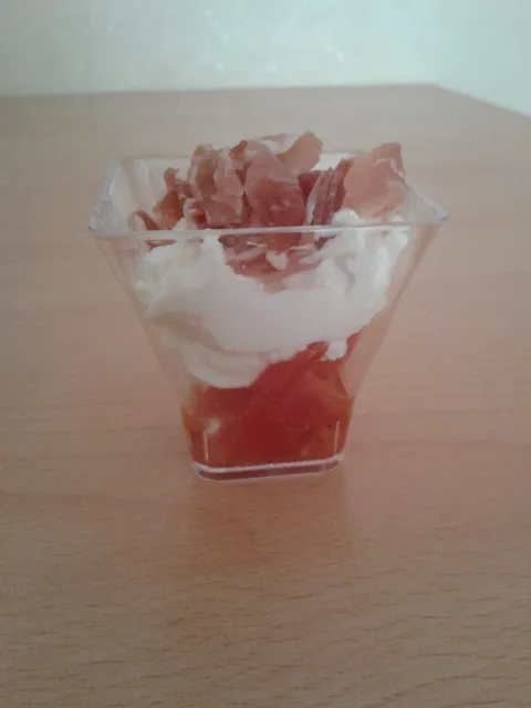 Verrine tomates et jambon sec