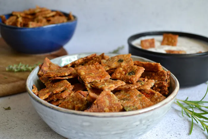 Crackers tomates, thym et parmesan