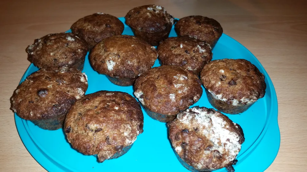 Muffins pépites de chocolat et coeur nutella