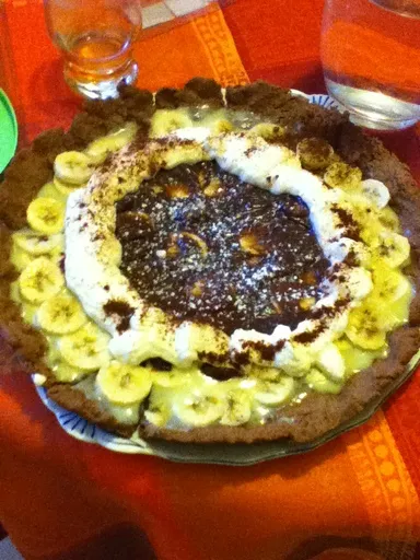 Ma tarte trois chocolats et banane