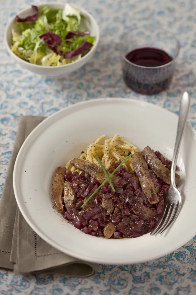 Emincé de foie au vin rouge - Sürlewerle ( Alsace)