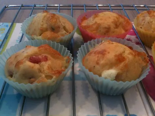 Muffins aux lardons et au chèvre