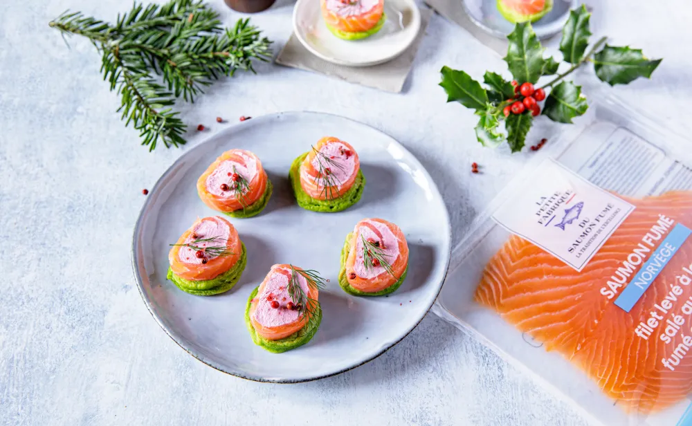 Roulés de saumon à la crème de betterave