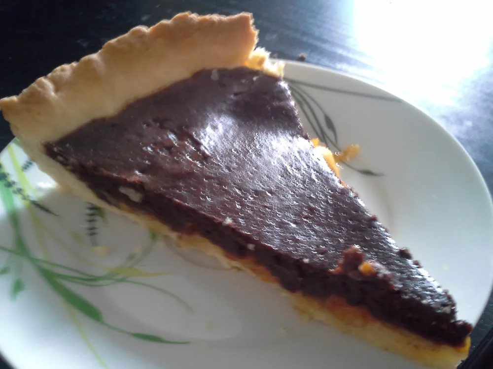 Tarte orange & chocolat en poudre