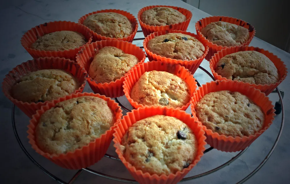 Muffins banane-chocolat-pralin