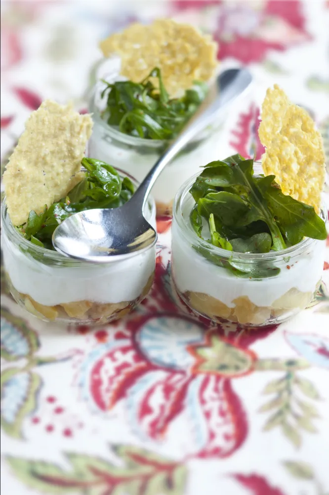 Verrine de mousse au chèvre