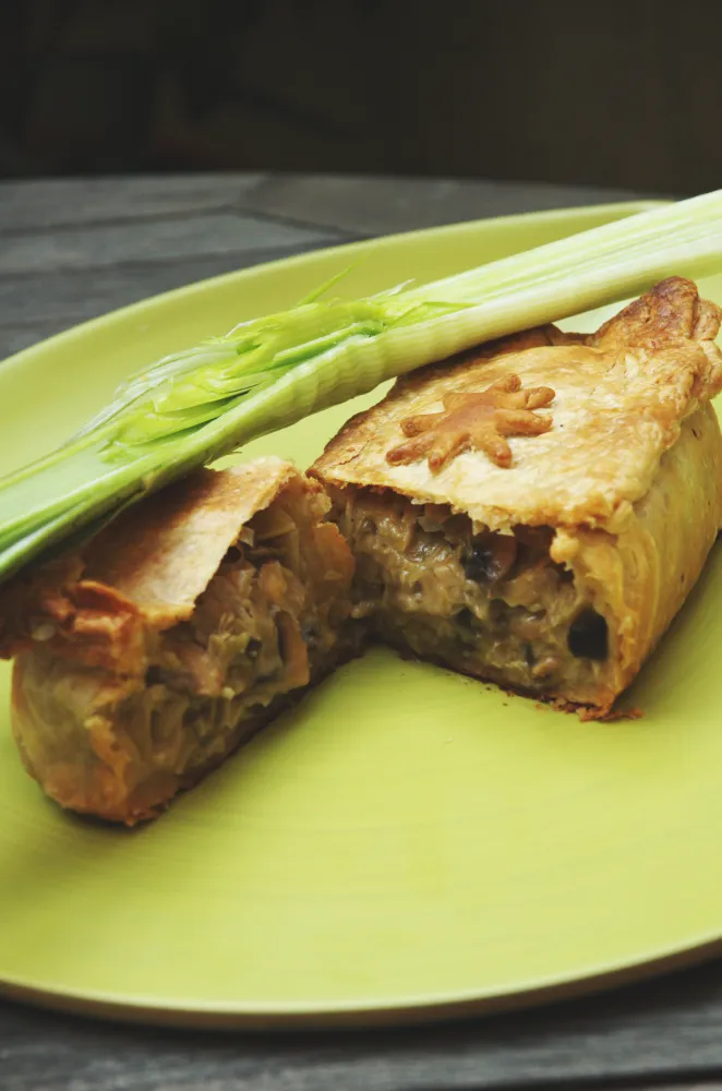 Tourte poireaux - champignons