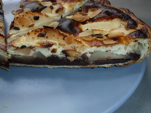 Tarte aux poires et chocolat croquant