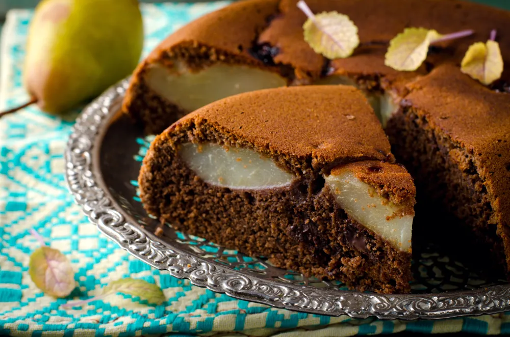 tarte poires chocolat et noisettes