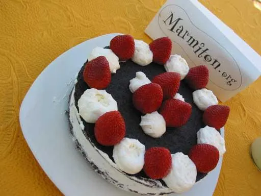 Fraisier au Chocolat (6ème rencontre Marmiton)