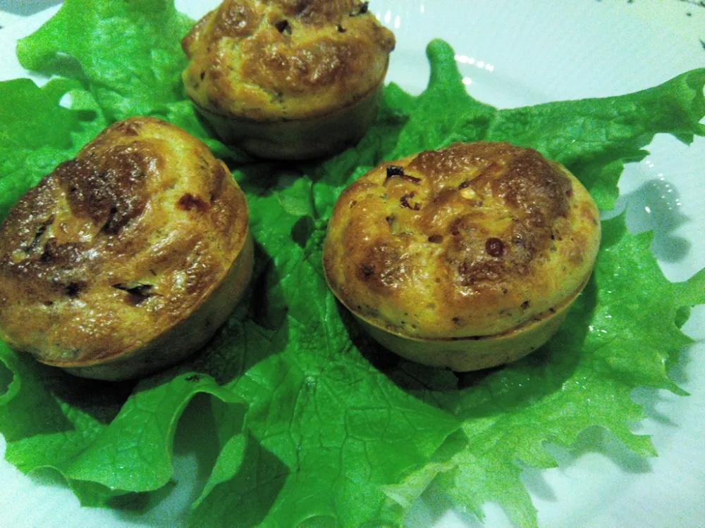 Muffins aux tomates séchées et fromage de chèvre